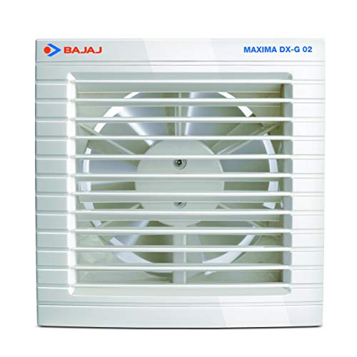 Bajaj Maxima DX-G 02 150 MM Exhaust Fan | Louvres Air Flow | High Speed | Low Power Consumption | 2 Yrs Warranty 【Ivory】
