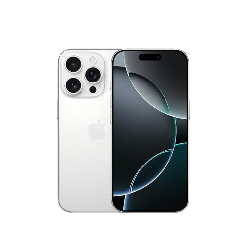 iPhone 16 Pro 128 GB: 5G Mobile Phone with Camera Control, 4K 120 fps Dolby Vision and a Huge Leap in Battery Life. Works with AirPods; White Titanium