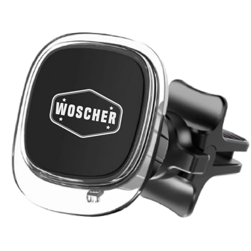 WOSCHER N81-C2,Clamp Car Mobile Holder with Strong Suction Cup | One Click Release Button | Car Mobile Holder for Dashboard 360° Rotational | Compatible with 4 to 7 inch Devices (Black)