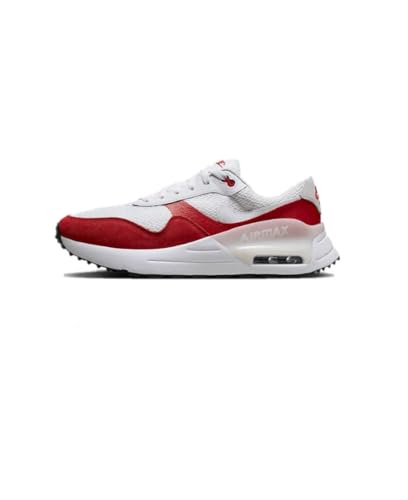 Nike Men’s Running Shoes Air Max Systm-White/White-University Red-Photon Dust-Dm9537-104-10Uk