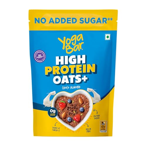 Yogabar Super High Protein Muesli 850g | 21g Protein | With Probiotics and Whey | No Refined Sugar | Easy on gut | Choco Almond | Protein Snack | High Fiber Food | Breakfast Cereal