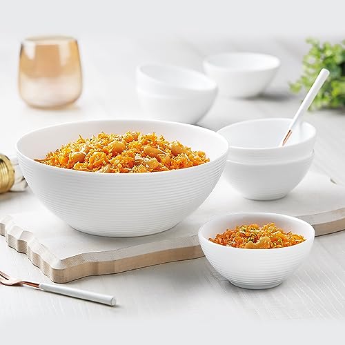 RERANT Fridge Storage Boxes (Pack of 6) Freezer & Refrigerator Organizer Containers Kitchen Container Set Kitchen Accessories Items for Home 1200 ml Food Storage Box, Plastic, White