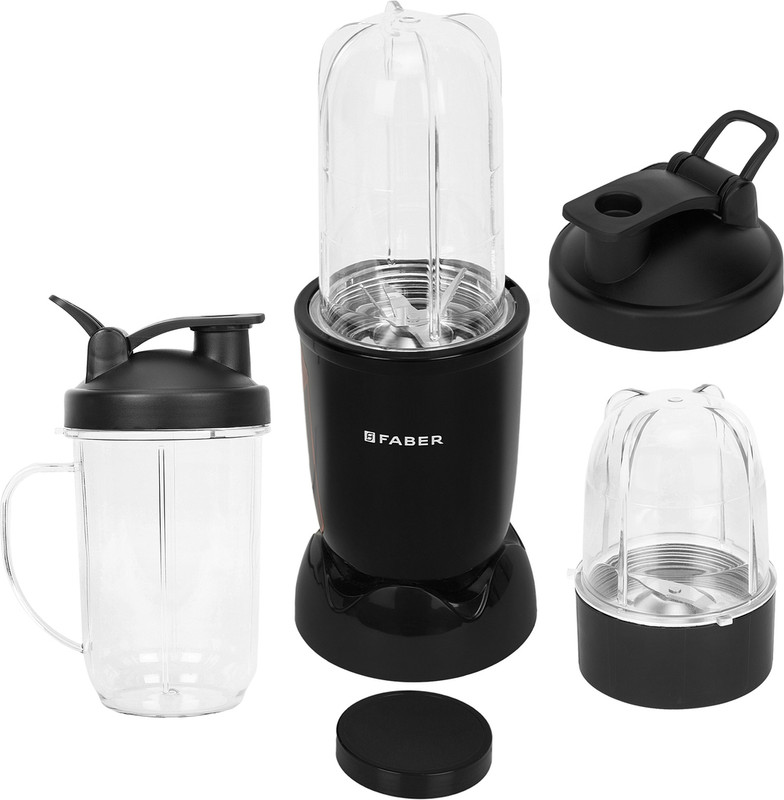FABER FSB 400 W Juicer Mixer Grinder(SPORTZ BLENDER FSB 3 in 1 Nutrifit Nero | 3 Jars | Black)