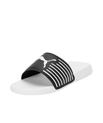 Puma unisex-adult Geo White-Black Slide Sandal – 10 UK (39453804)