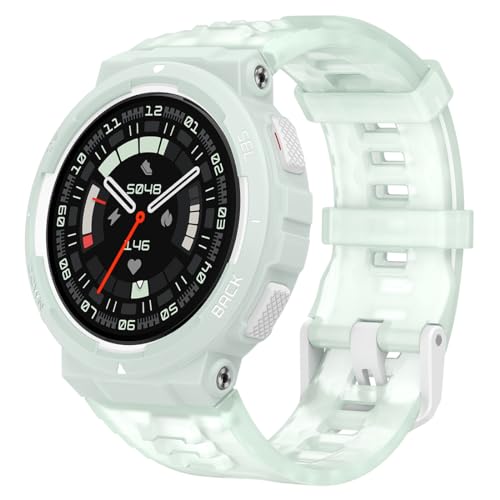 Amazfit Active Edge 46mm Smartwatch, AI Health Coach for Gym, Outdoor Activity & Exercise, Ultra Long 16 Days Battery, 10ATM Water Resistance, Stylish Rugged Design, Android/iOS, GPS (Mint Green)