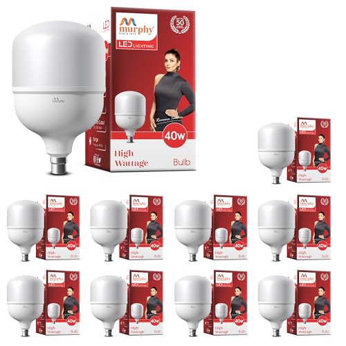 Murphy 30-Watts B22 LED Cool White Bulb, Pack of 10
