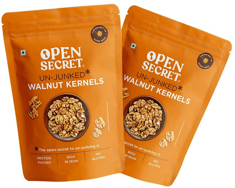 OPEN SECRET Walnut Kernels Value Pack of 2 | Whole Kernals Walnuts | Premium Walnuts Walnuts(2 x 500 g)