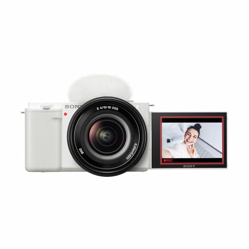 Sony Alpha ZV-E10L 24.2 Mega Pixel Interchangeable-Lens Mirrorless vlog Camera with 16-50 mm Lens, Made for Creators | APS-C Sensor | Advanced Autofocus | Clear Audio & 4K Movie Recording – White