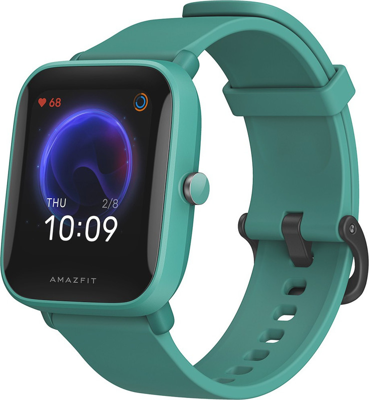 huami Bip U 1.4 HD display cornilla 3 reinforced glass and 5ATM water resistance Smartwatch(Green Strap, Regular)