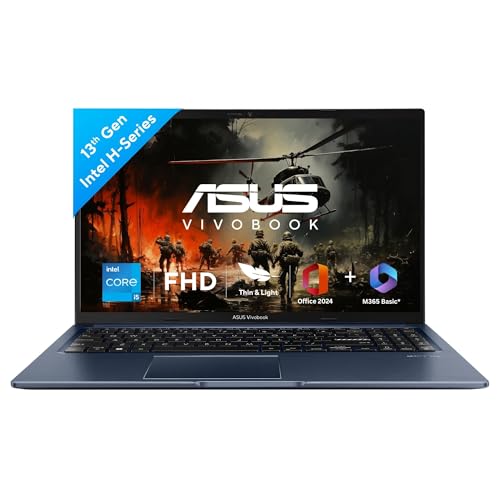 ASUS Vivobook 15, Smartchoice,Intel Core i5 13th Gen 13420H,16GB RAM, 512GB SSD, FHD 15.6″,Windows 11, Office Home 2024, Quiet Blue, 1.70 kg, X1502VA-BQ836WS,Intel UHD iGPU, M365 Basic (1Year)* Laptop