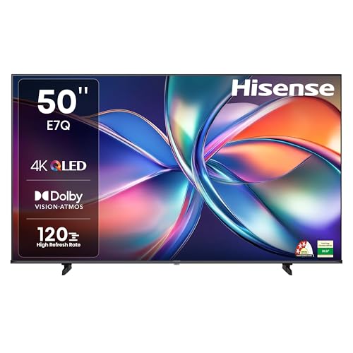 Hisense 126 cm (50 inches) E7Q Series 4K Ultra HD Smart QLED TV 50E7Q (Black)