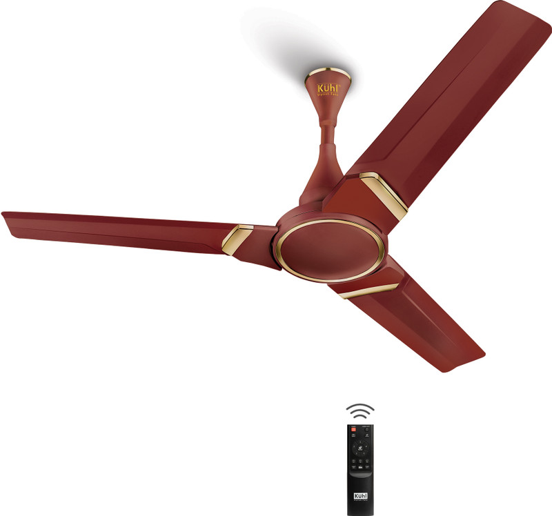 KUHL PRIMA A3 BLDC Ceiling Fan with 5 Year Warranty BLDC Motor with Remote 1200 mm Ceiling Fan(5 Star | Brown | Pack of 1)