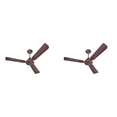 Havells 1200mm Ambrose ES Ceiling Fan|Premium Finish, Decorative Fan, Elegant Look, High Air Delivery, Energy Saving, 100% Pure Copper Motor|2 Year Warranty by Brand|(Pack of 1, Nickel Saphire) 1 Star