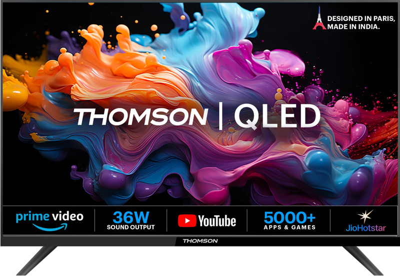 Thomson Alpha QLED 80 cm (32 inch) QLED HD Ready Smart Linux TV 2025 Edition with 36W Sound Output | Web Browser | Sports Mode | Bezel – Less Design (32AlphaQ019n(32AlphaQ019)