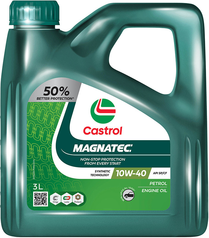Castrol Magnatec 10W-40 API SP/CF Synthetic Technology Full-Synthetic Engine Oil(3 L, Pack of 1)
