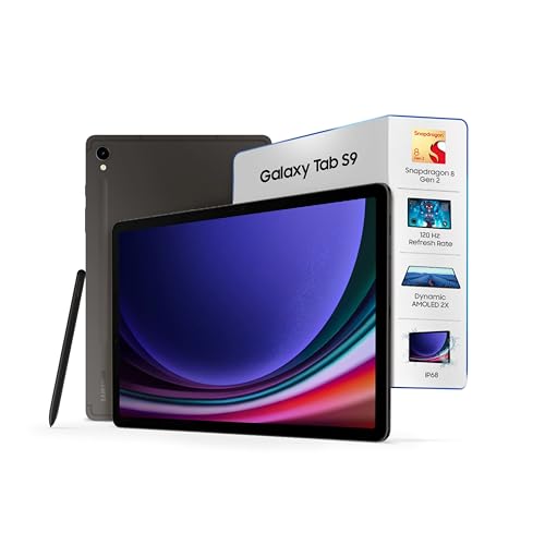 Samsung Galaxy Tab S9, S Pen in-Box, 27.81 cm (11 inch) Dynamic AMOLED 2X Display, RAM 8 GB, ROM 128 GB Expandable, Wi-Fi Tablet, Gray