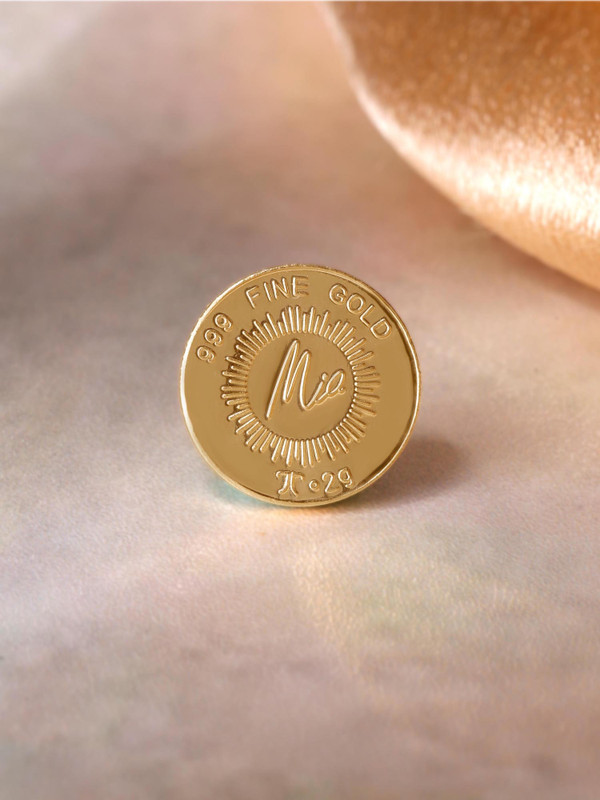 Mia by Tanishq Mia 24 Karat Lotus 24 (999) K 2 g Gold Coin
