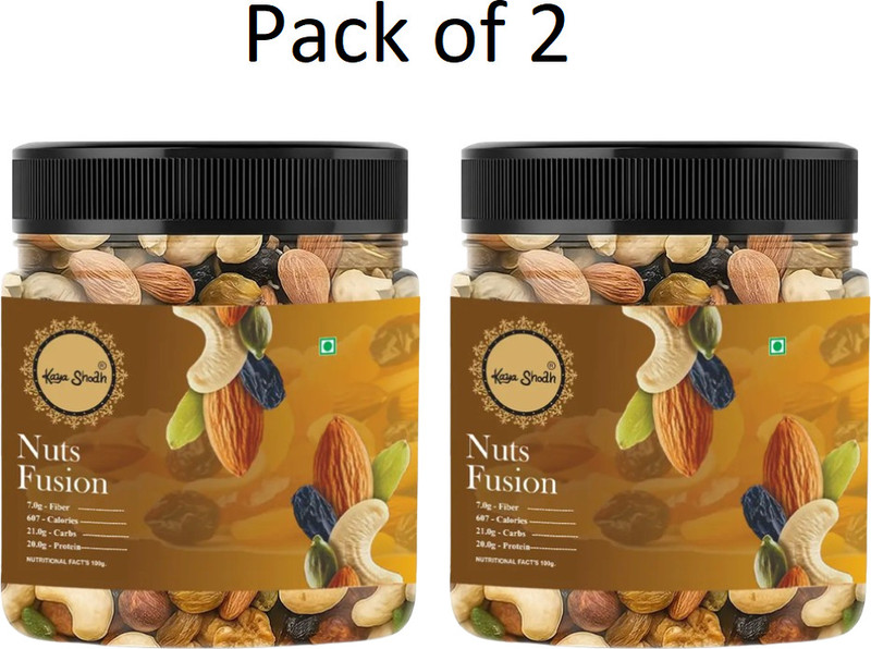 KAYA SHODH Mix Dry Fruit | Nuts Fusion | 400gm x2 | Almonds, Cashews, Assorted Seeds & Nuts(1 x 800 g)