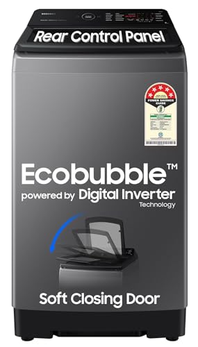 Samsung 9 kg, 5 star, Eco Bubble Technology, Wi-Fi, Soft Closing Door, Fully-Automatic Top Load Washing Machine (WA90BG4542BDTL, Versailles Gray)