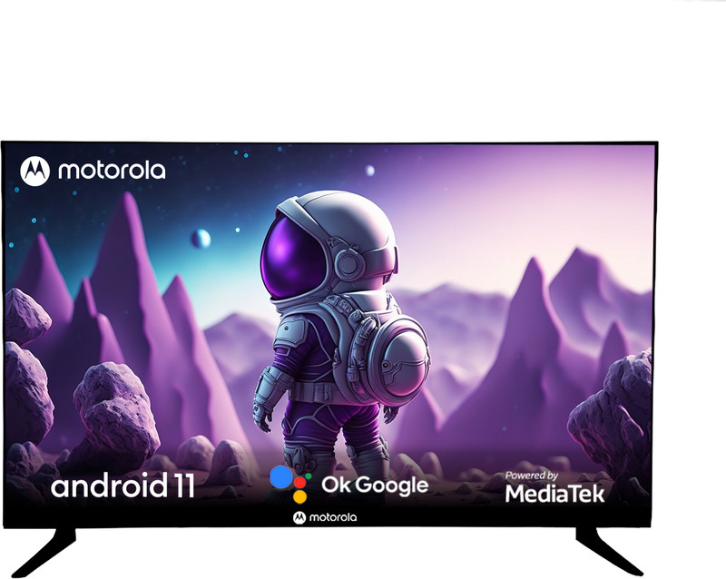 MOTOROLA Envision 80 cm (32 inch) HD Ready LED Smart Android TV with Android 11, Bezel-Less Design and Dolby Audio (2023)(32HDADMWKBE)