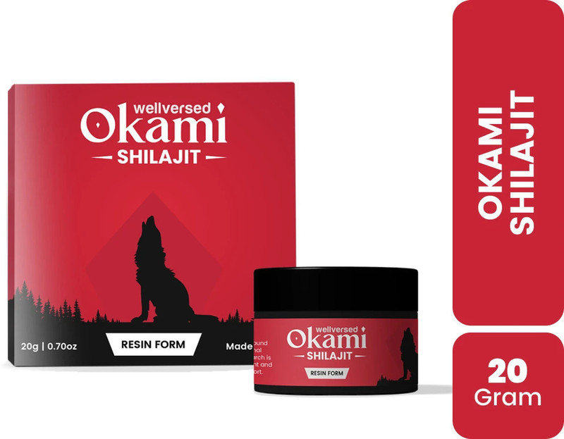 Wellversed Okami Shilajit Resin-20g | Performance and Stamina Booster | 100% Ayurvedic,Lab Tested(20 g)