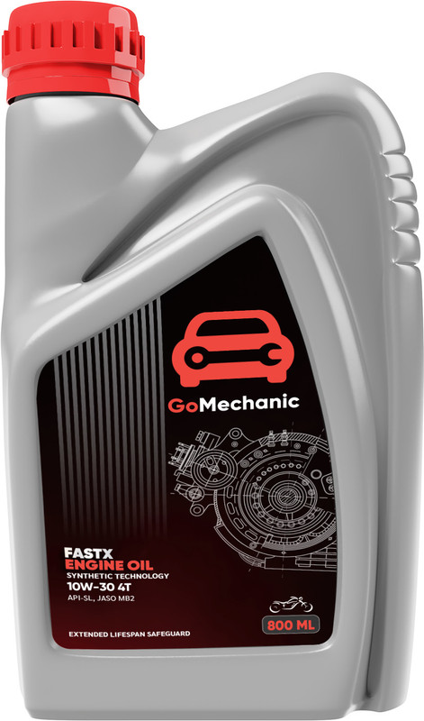 GoMechanic FastX Scooter 4T 10W30 API SL Jaso MB2 SEPLOL005 Synthetic Blend Engine Oil(800 ml, Pack of 1)