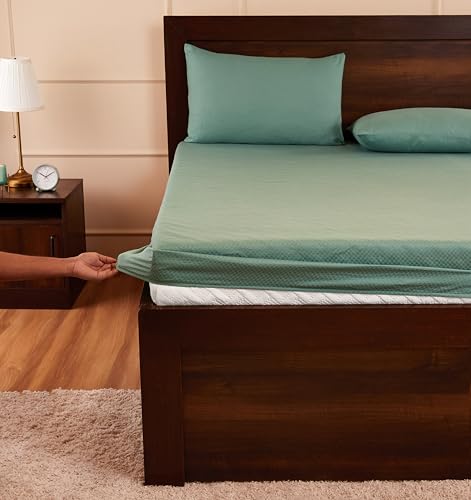 amazon basics Polyester EW Dohar | Double Bed | Highly Breathable | (Green) (220 x 240 CMS)