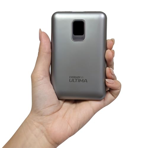 Eveready Ultima Power Bank PB01,10,000mAh,22.5W Fast Charging PD & QC Compatible,Triple Output for iPhone,Android & Other Qi Enabled Devices,Universal Compatibility,Overcharging Protection,Black