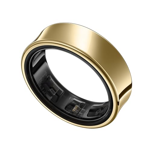 Samsung Galaxy Ring, with Smart AI, Size First W/Sizing Kit, No App Subscription, Fitness Monitor, Sleep Tracker, Up to 7-Day Battery, Size 7, Titanium Gold