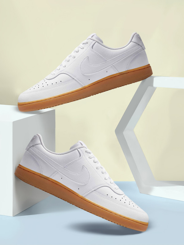NIKE Court Vision Low Sneakers For Men(White , 10)