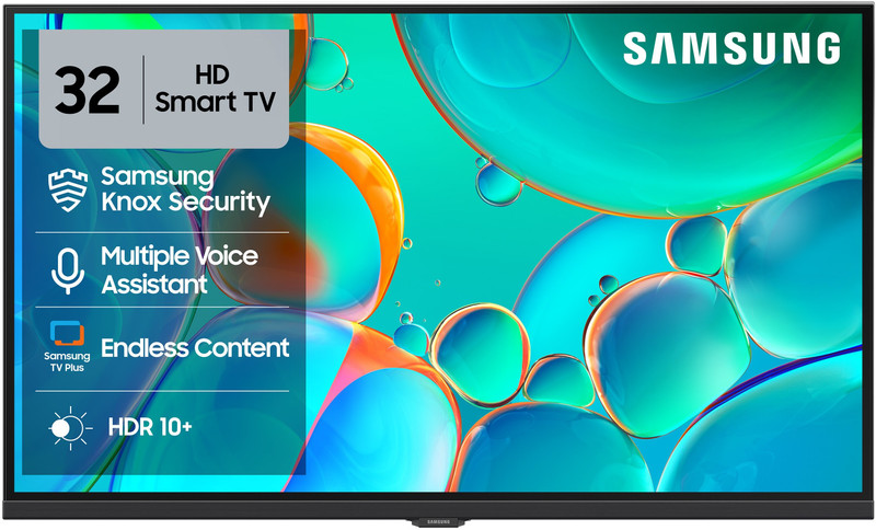 Samsung 80 cm (32 inch) HD Ready LED Smart Tizen TV 2025 Edition with Voice Assistance Remote Control | 100+ Free Channels | HDR 10+ Support | PurColor | Samsung Knox Security | Digital Tuner | Object Tracking Sound Lite | Adaptive Sound | Q-Symphony(UA32H4500FUXXL)