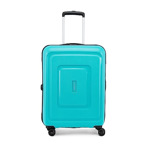 Aristocrat Oasis Plus Set of 3 Cabin, Medium & Large Size Soft Luggage (59 cm, 69 cm & 79 cm) | Spacious Polyester Trolley with 4 Spinner Wheels and Combination Lock | Dazzling Blue | Unisex