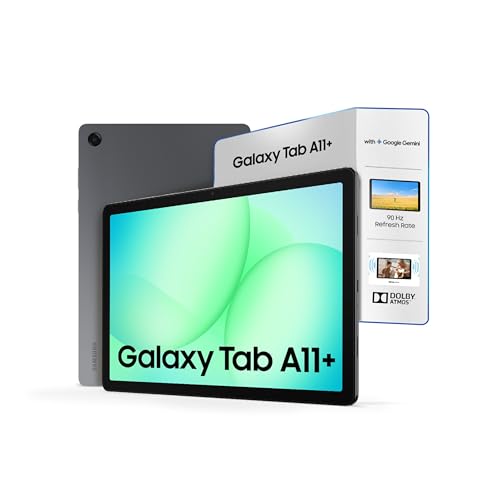 Samsung Galaxy Tab A11+, 27.82 cm (11 inch) Display, 6 GB RAM, 128 GB Storage, 90Hz Refresh Rate, AI with Google Gemini, Dolby Atmos, Quad Speakers, Wi-Fi Tablet, Gray