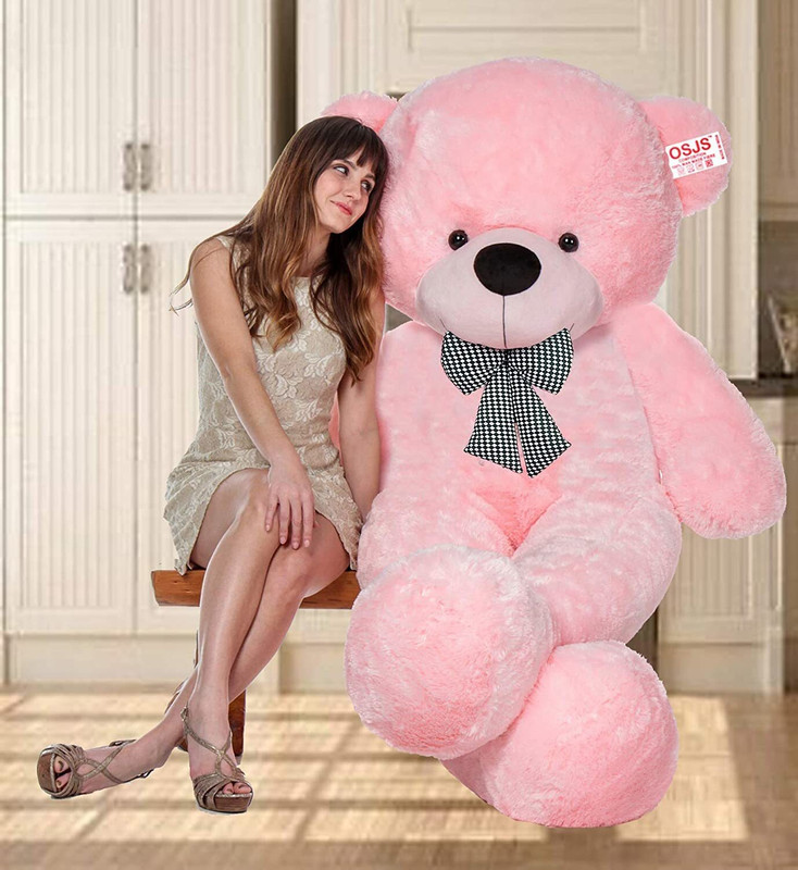 Osjs SOFT TOYS LOVER teddy bear size 3 feet  – 90.2 cm(Pink)
