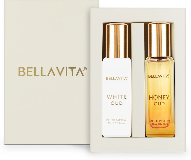 BELLAVITA WHITE OUD perfume & HONEY OUD perfume combo|2X20ML|With Citrus & Woody Notes| Eau de Parfum  –  40 ml(For Men & Women)