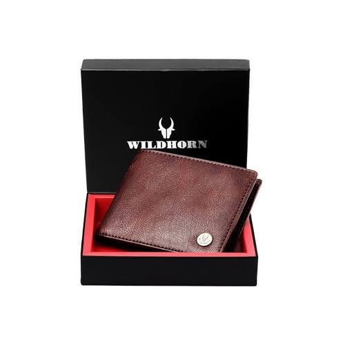 WildHorn Brown Leather Men’s Wallet (WH2052 CRACKLE)