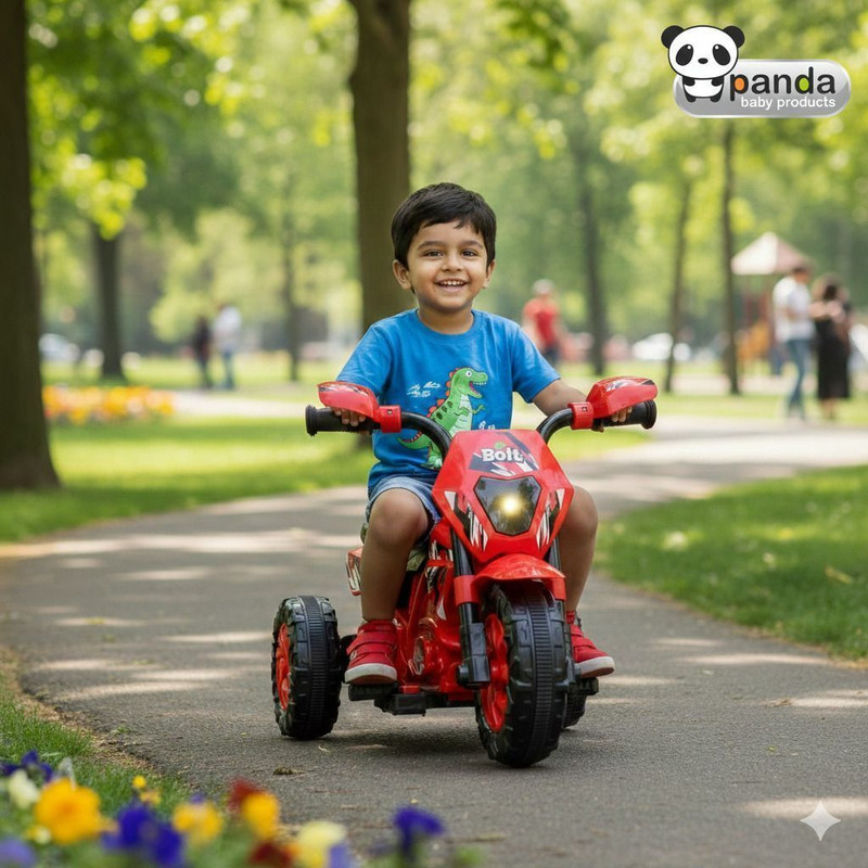PANDA BABY PRODUCTS Bolt Kids ev Bike Bike Battery Operated Ride On(Red)