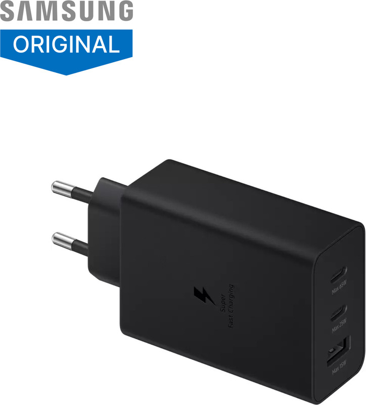 Samsung 65 W 3 A Wall Charger for Mobile(Black)