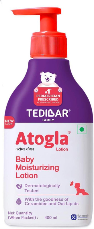 Atogla Baby Moisturising Lotion from Tedibar Family – By Torrent Pharma(400 ml)