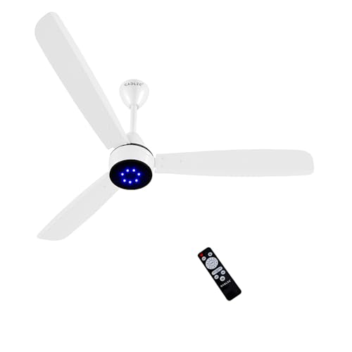 CADLEC Grevity 1200mm/48 inch BLDC Ceiling Fan | BEE Star Rated Energy Efficient | Ultra High Speed Motor | Perfect for Home, Living Rooms & Bedrooms | 5-Year Warranty | White-Pack of 1