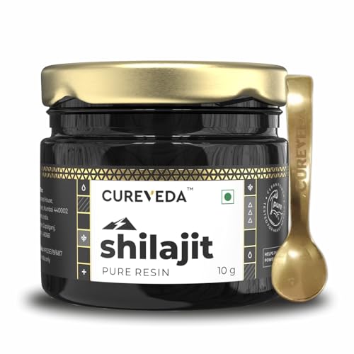 Cureveda Himalayan Shilajit For Men – Resin | 98% Fulvic Acid For Energy, Endurance & Vitality | 100% Ayurvedic (10 gm)