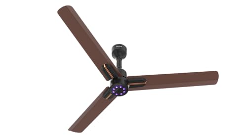 Polycab Wizzy Neo LED 2.0 1200mm BLDC Ceiling Fan with remote |BEE 5 Star Rated, Higher Air Delivery|LED Indicator,Reverse,Sleep and Breeze Mode,Free Installation |3 Years Warranty (Matt Brown Copper)