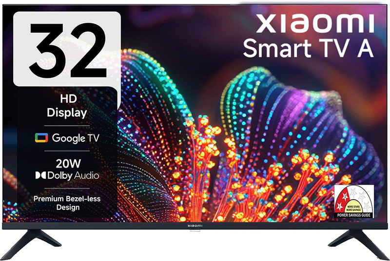 XIAOMI A 80 cm (32 inch) HD Ready LED Smart Google TV with 200+ Free Channels | HDR 10 | Dolby Audio | Premium Metal Bezel-less Design | DTS X | DTS Virtual: X | Mi TV(L32MB-AIN)