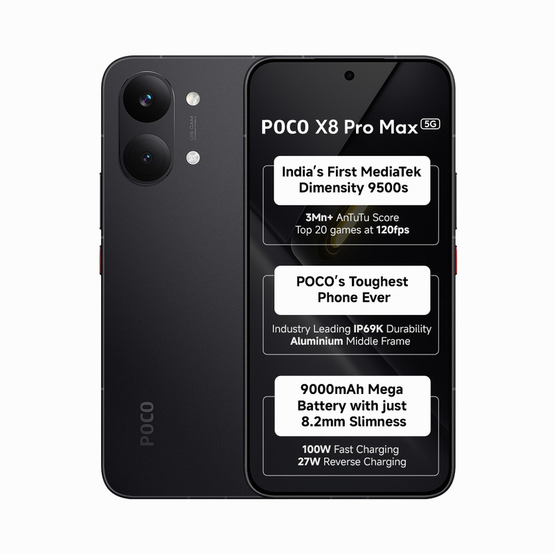 POCO X8 Pro Max (Black, 256 GB)(12 GB RAM)