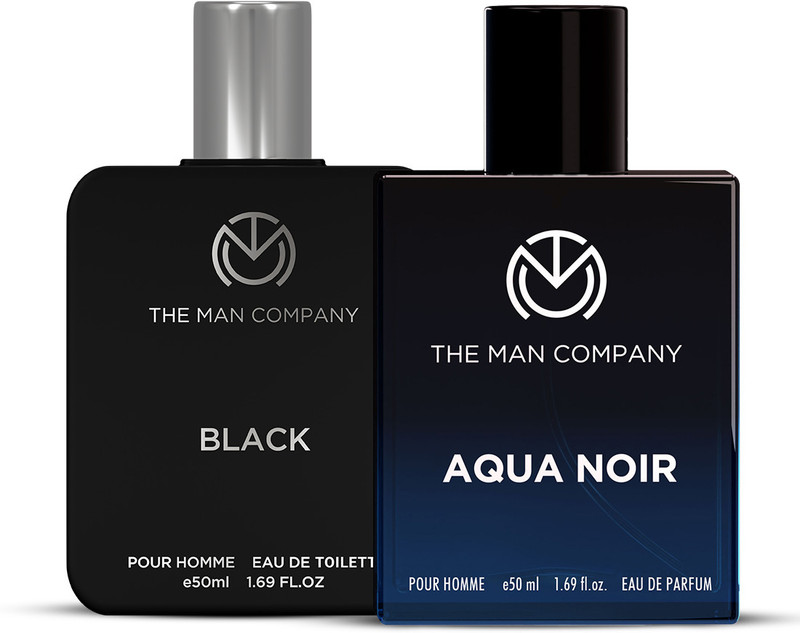 THE MAN COMPANY Aqua Noir Perfume + Black EDT Perfume | Aqua + Black Twin Set (50ml + 50ml) Eau de Toilette  –  100 ml(For Men)
