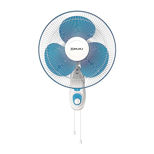 Bajaj Frore Neo 400 MM Wall Mount Fan | Wall Fan For Kitchen & Home | Smooth Oscillation | 100% Copper Motor | High Air Delivery | 3-Speed Control | Rust Free | 2-Yrs Warranty 【Blue】