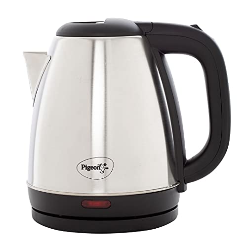 Pigeon Amaze Plus Electric Kettle 1.5 L, 1300 Watt, Stainless Steel Body with Auto Shut-off Feature Used for Boiling Water – (Silver)