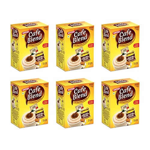 KOPIKO CAFE BLEND CAPPUCCINO All IN 1 Premix Instant Coffee – 125 gm |Pack of 6| |5 Sachets in Each|