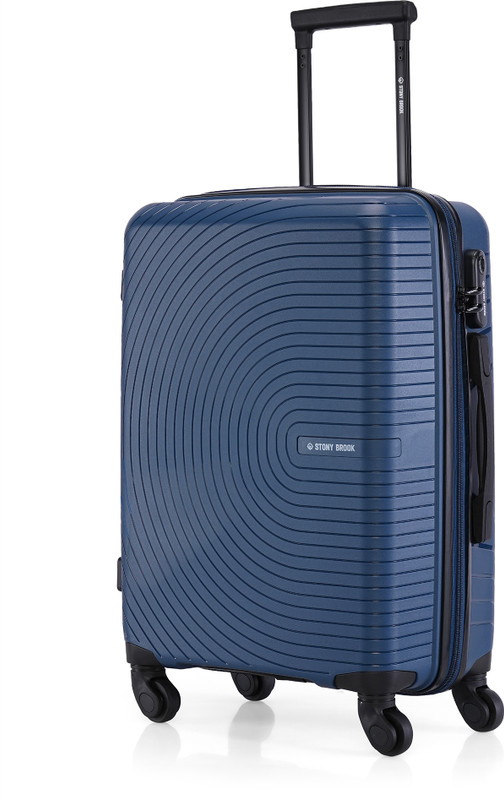 Stony Brook by Nasher Miles Crescent Hard-Sided Polypropylene Cabin Navy Blue 55cm Trolley Bag Cabin Suitcase 4 Wheels – 20 inch