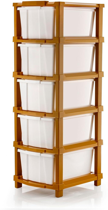 J K INTERNATIONAL 6 Compartments Plastic Modular Drawer(Multicolor)